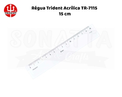Régua TRIDENT Acrílico 15 cm – 7115
