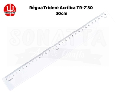 Régua TRIDENT Acrílico 30 cm – 7130