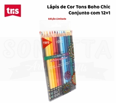 Lápis de Cor TRIS Boho Chic Com 12 Cores + 1 - 607696 - comprar online