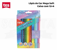 Lápis de Cor TRIS Com 12 Cores + 4 Tons Pastel - 603537