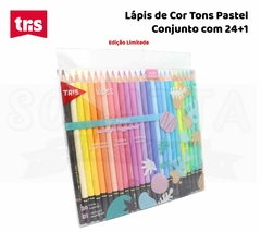 Lápis de Cor TRIS Tons Pastel Com 24 Cores + 1 - 607719 - comprar online