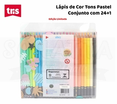Lápis de Cor TRIS Tons Pastel Com 24 Cores + 1 - 607719 na internet