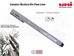 Caneta Técnica Nanquim PIN 0.5mm cor Cinza Claro UNI