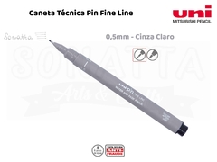 Caneta Técnica Nanquim PIN 0.5mm cor Cinza Claro UNI - comprar online