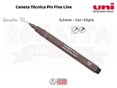 Caneta Técnica Nanquim PIN 0.5mm cor Sépia UNI - comprar online