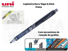 Lapiseira Uni-ball Kuru Toga 0,7mm Preta - M7-450T