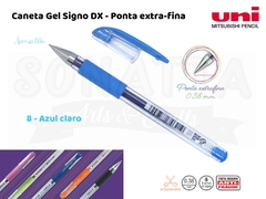 Caneta Uni-ball Signo DX 0,38mm UM-151 - Azul Claro 8 - comprar online