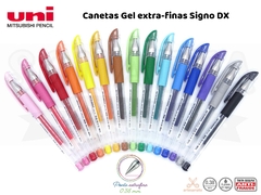 Caneta Uni-ball Signo DX 0,38mm UM-151 - Laranja 4 na internet