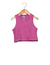 Regata Cropped Canelada Rosa LOK