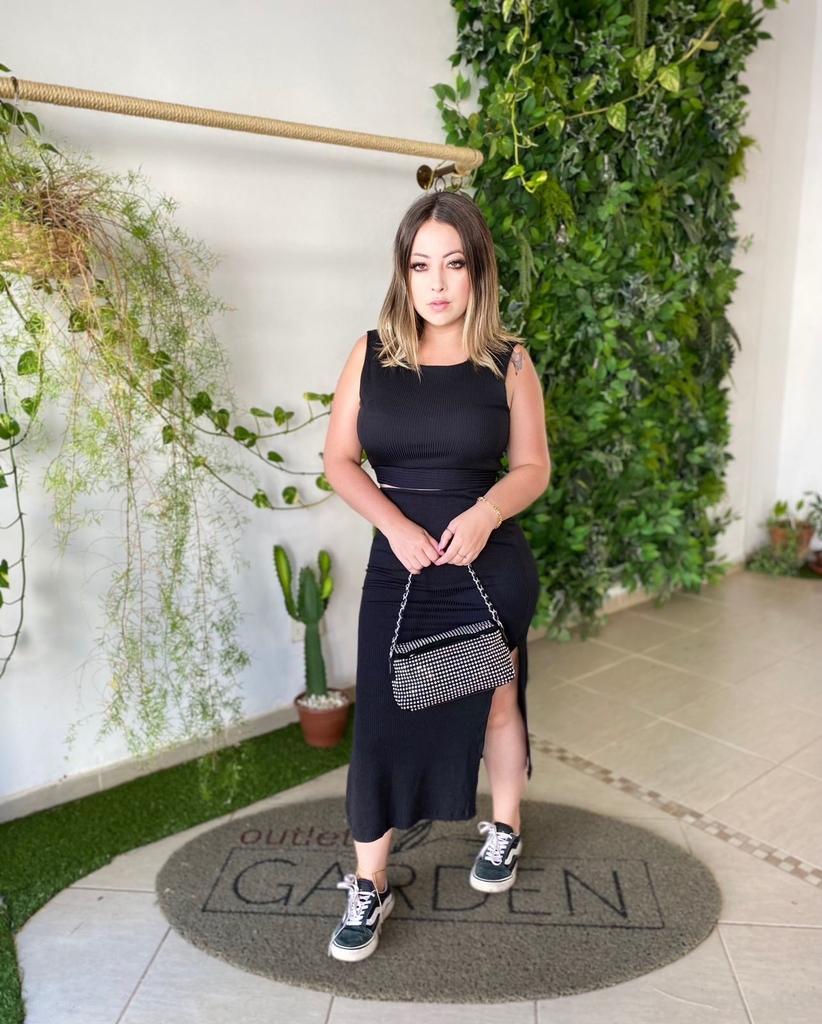 Saia midi cheap com regata