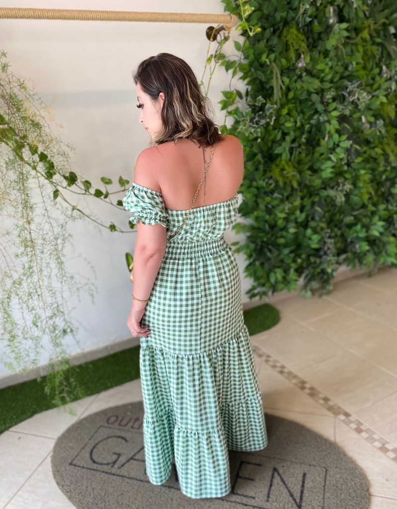 VESTIDO MIDI XADREZ