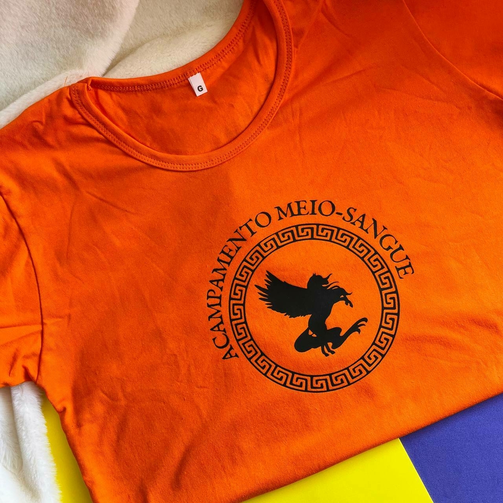 Camiseta Percy Jackson Acampamento Meio-sangue Unissex