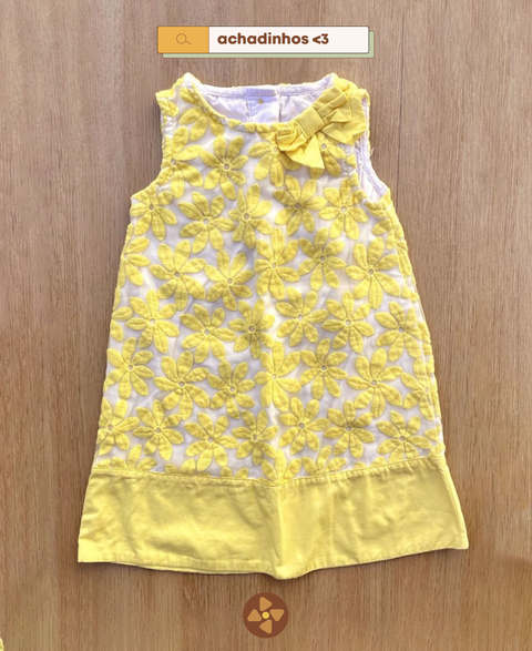 Vestido Amarelo Florido