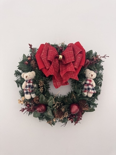 Guirlanda de Natal Casal Urso 40 cm - loja online