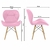 Kit 4 Cadeiras Estofada Eiffel Slim Wood Pés Madeira - comprar online