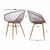 Kit 3 Cadeiras Clarice Nest Wood Com Apoio de Braço - loja online