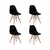Kit 4 Cadeiras Eiffel Saarinen Wood Pés de Madeira - comprar online