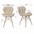 Imagem do Kit 4 Cadeiras Estofada Eiffel Slim Wood Pés Madeira