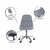 Kit 3 Cadeiras Office Eiffel Botonê Ajustável Base Giratória - comprar online