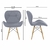 Cadeira Estofada Eiffel Slim Wood Pés de Madeira - loja online