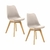 Kit 2 Cadeiras Saarinen Wood Com Estofamento Várias Cores - loja online
