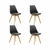 Kit 4 Cadeiras Saarinen Wood Com Estofamento Várias Cores na internet