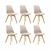 Kit 6 Cadeiras Saarinen Wood Com Estofamento Várias Cores - Oficial