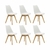 Kit 6 Cadeiras Saarinen Wood Com Estofamento Várias Cores - loja online