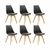 Kit 6 Cadeiras Saarinen Wood Com Estofamento Várias Cores - comprar online