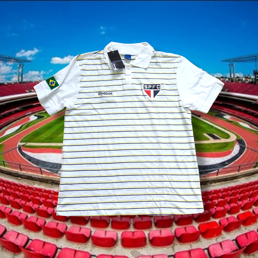 Camiseta Polo São Paulo Brasil Reebok (na etiqueta!)