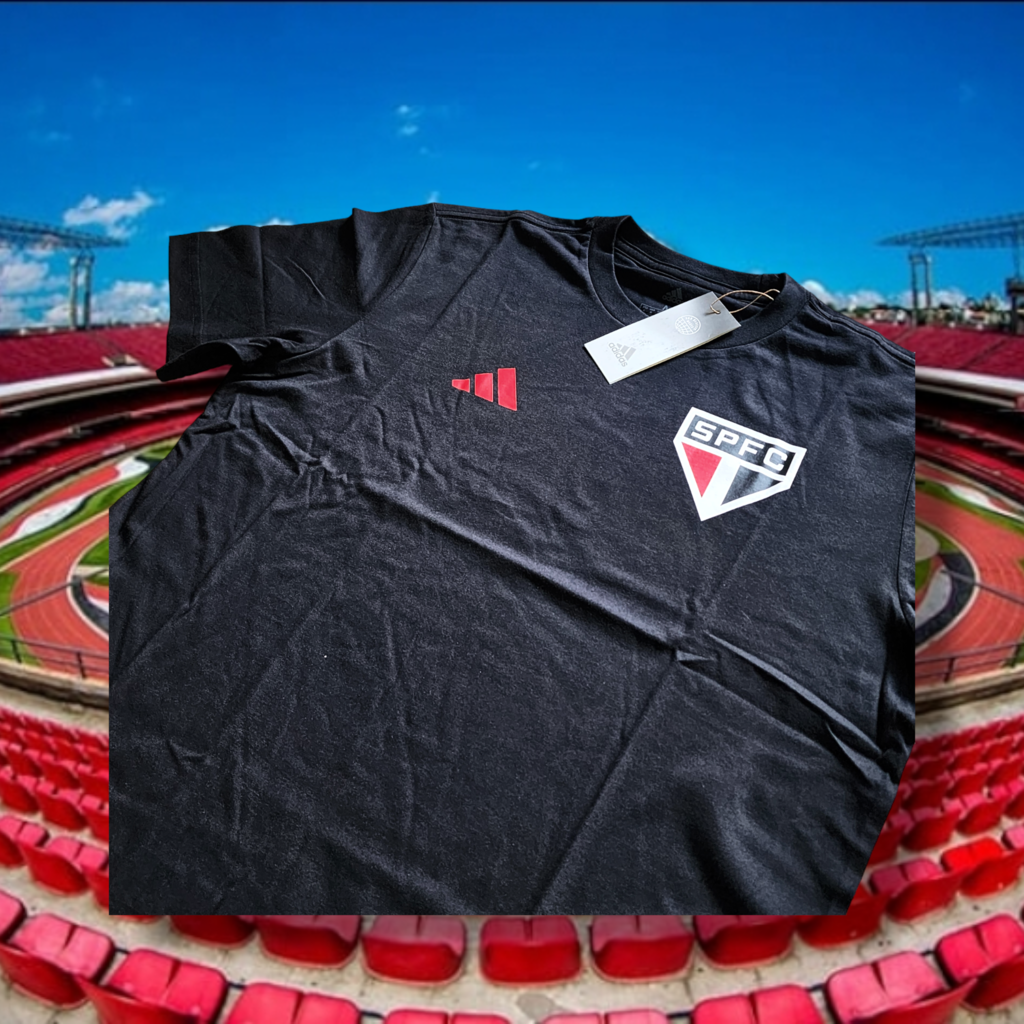 Camiseta Concentração São Paulo Adidas Preta 2023