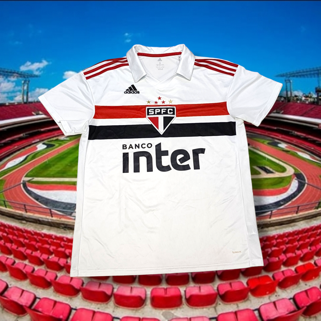 G) Camisa 1 São Paulo Branca Banco Inter Adidas 2018