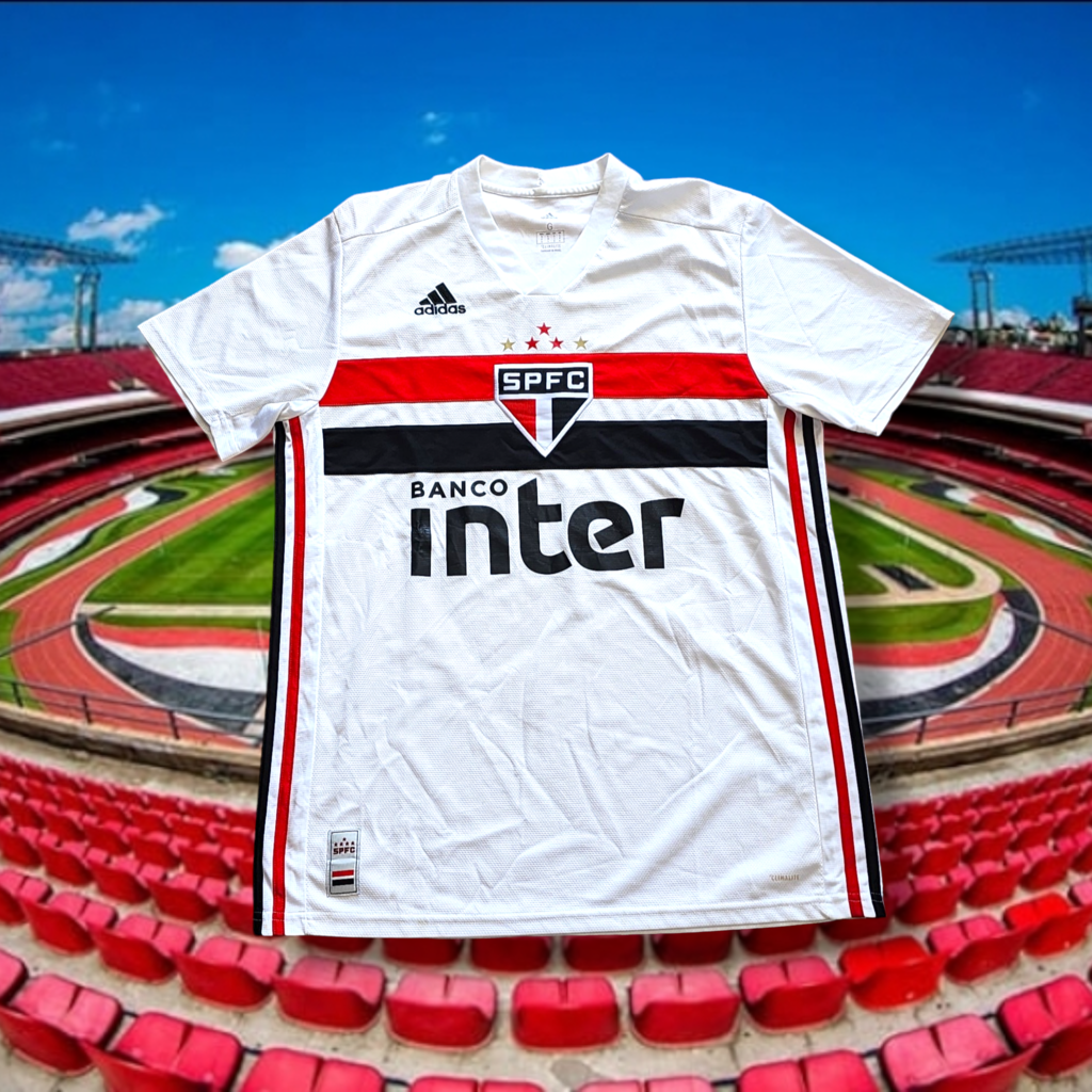 G) Camisa 1 São Paulo Branca Adidas Banco Inter 2019