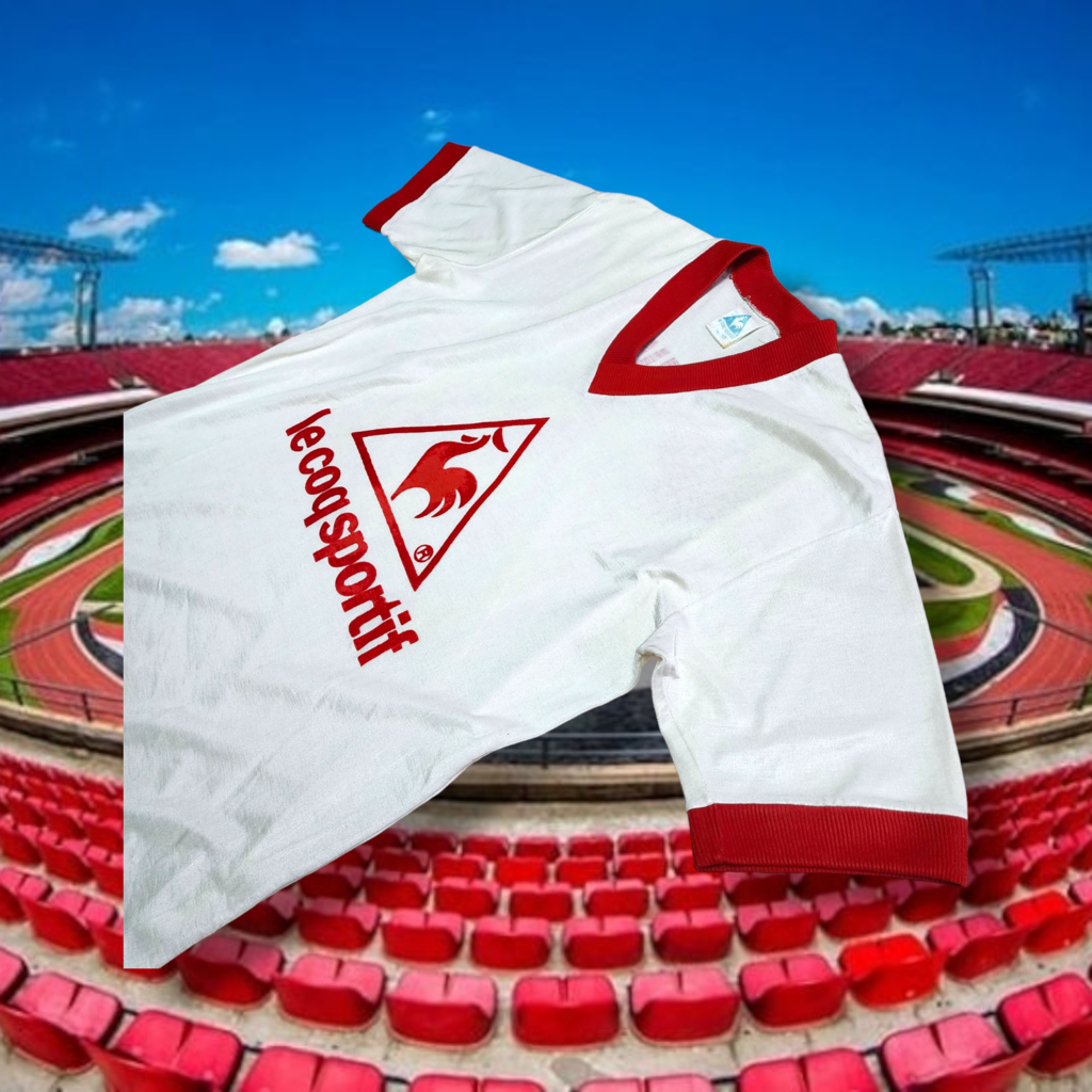 G Camisa Treino Sao Paulo Le Coq 1983 1984 Branca