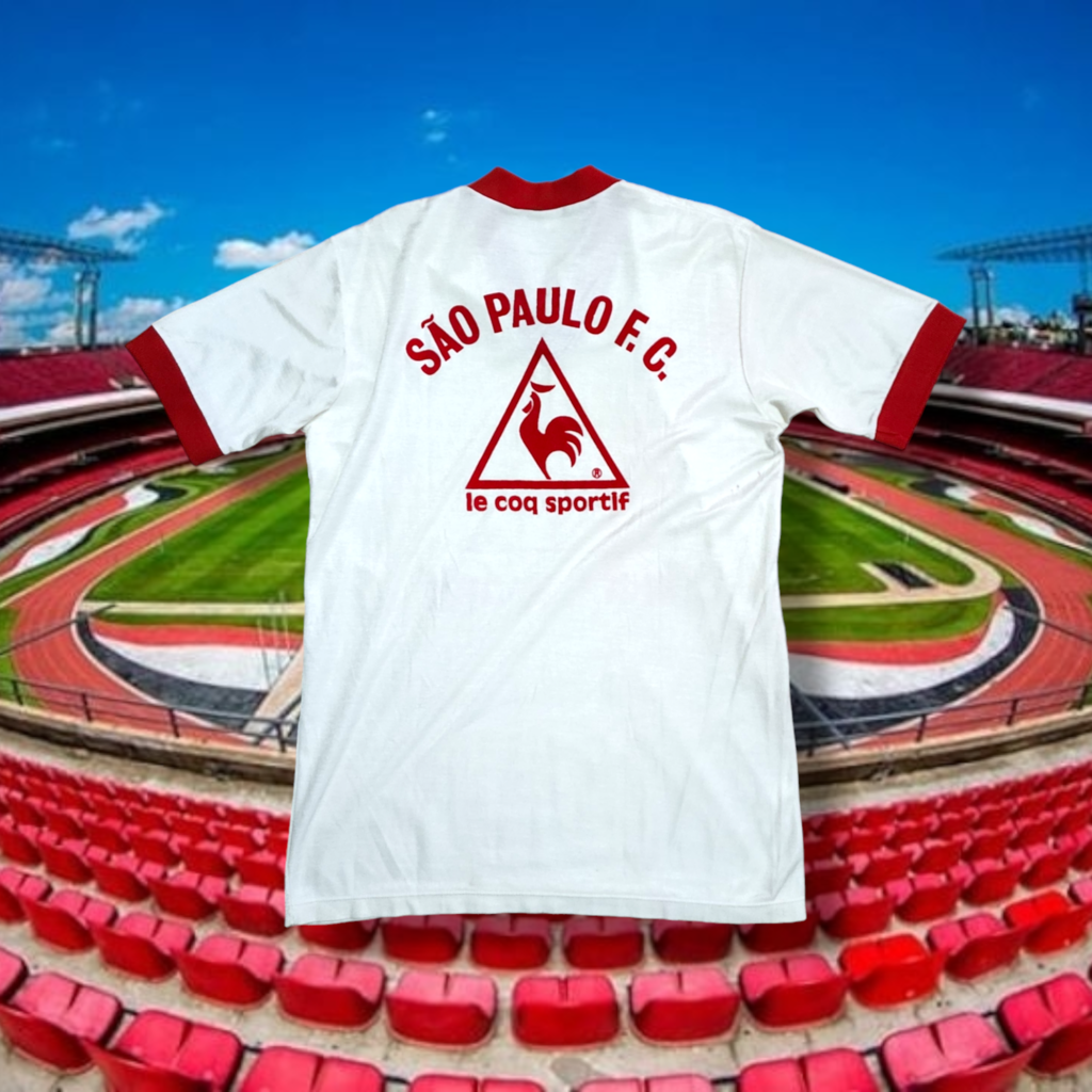 G Camisa Treino Sao Paulo Le Coq 1983 1984 Branca