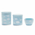 Kit Higiene Bebê Potes, Bowl e Bandeja Nuvem Azul Pastel - Modali