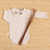 Body Bebê Suedine Gola Elefante Luan - Branco com Cinza - comprar online