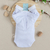 Body Bebê Suedine Gola Matheus - Branco com Verde Água na internet