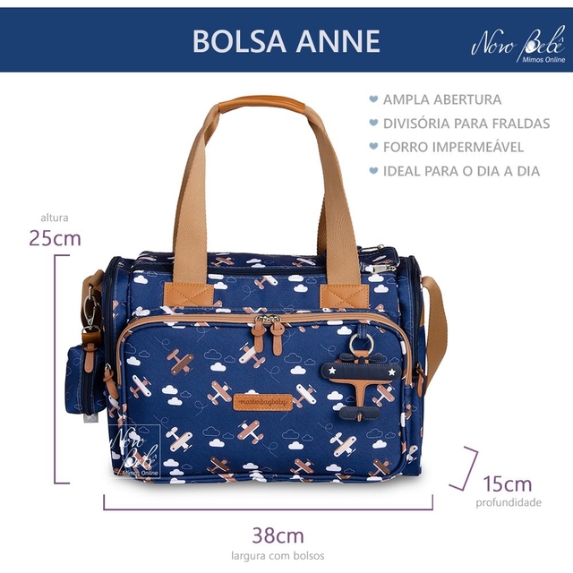 Bolsa Materna + Mochila + Mala de rodinha Avião Masterbag