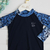 Camiseta Infantil Praia Hibisco UV+50 - Marinho - comprar online