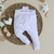 Conjunto de Bebê Body e Calça Canelado Capuc - Branco - Novo Bebê | Loja Roupa de Bebê Online, Enxoval de Bebê, Presentes