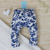 Conjunto Bebê Body e Calça Floral Keily - Azul - loja online