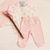 Conjunto Bebê Body e Calça Algodão Conforto Ursa Chris - Rosa-Anjos baby