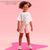 Conjunto Infantil Cropped e Shorts Floral Antonela - Rosa - Petit Cherie - loja online