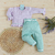Conjunto de Bebê Blusa e Calça Valentina - Lilás com Verde Água - comprar online