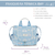 Imagem do Kit com 3 Bolsas - Vintage + Bolsa Anne + Emy - Arco-Íris Azul - Masterbag