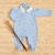 Macacão Bebê Malha Tricot Bordado Cavalinho Allan - Azul