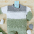 Macacão de Bebê Tricot Listras Augusto - Verde com Mescla - comprar online