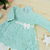 Conjunto Vestido e Meia Calça Tricot Casinha de Abelha Zoey - Verde Água com Branco - Novo Bebê | Loja Roupa de Bebê Online, Enxoval de Bebê, Presentes