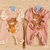Kit 2 Macacões Bebê Plush e Molecotton Ursa Pote de Mel e Nicole Rosê